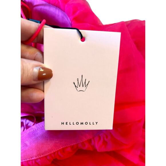 NWT Hello Molly Shaken Not Stirred Hot Pink Tulle Mini Dress - Sixe US 6 - Picture 14 of 15